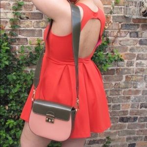 Cooperative Orange Razor Back Dress